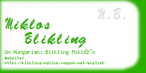 miklos blikling business card